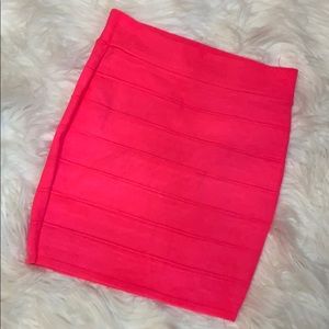 Hot pink mini skirt